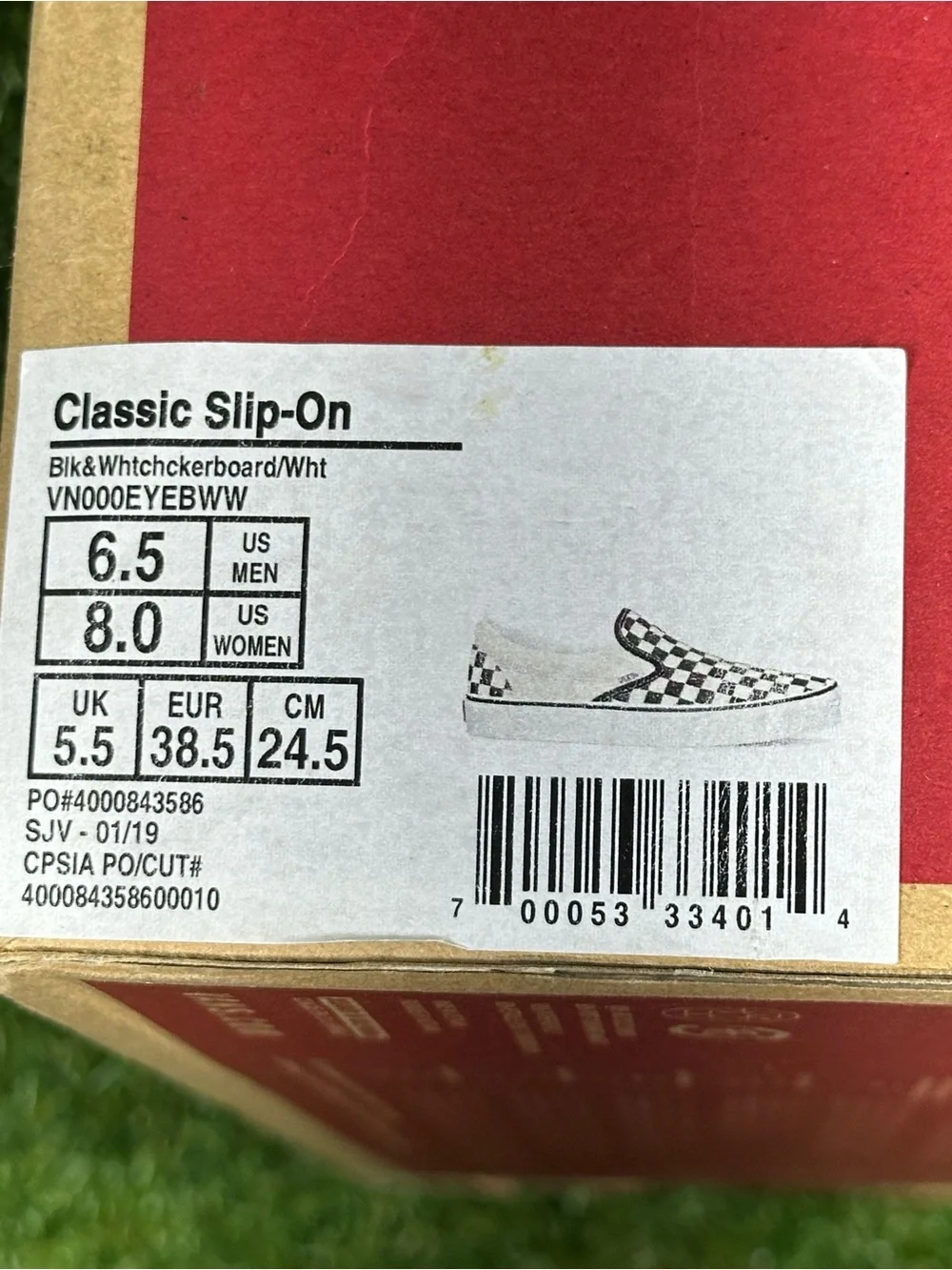 Vans iconic checkerboard